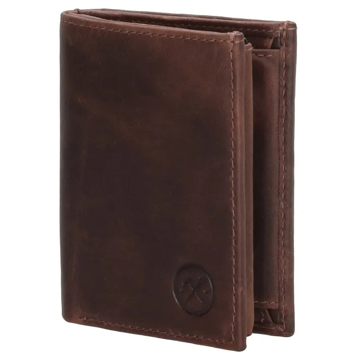 Hide & stitches japura safety wallet - 097 donkerbruin