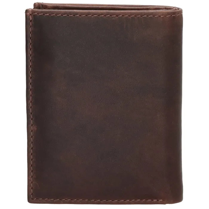 Hide & stitches japura safety wallet - 097 donkerbruin