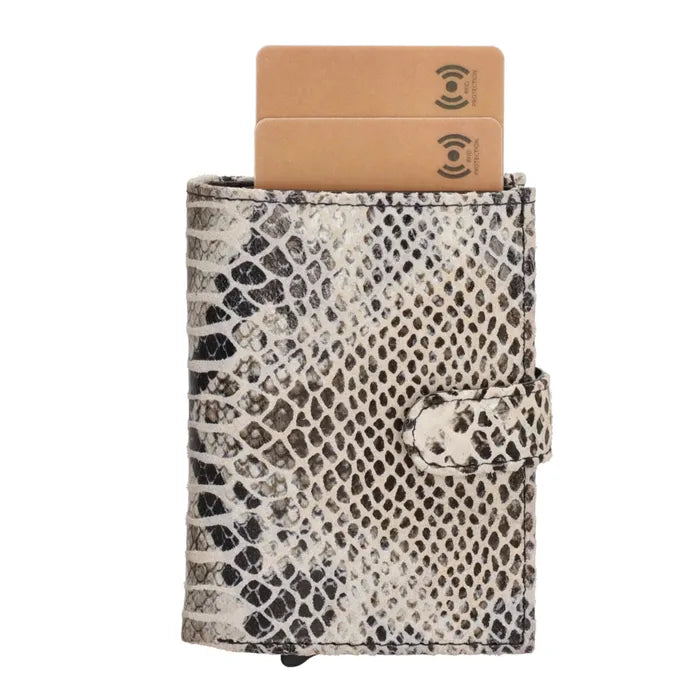 Charm london riverside creditcard etui - 181 zwart / wit slang