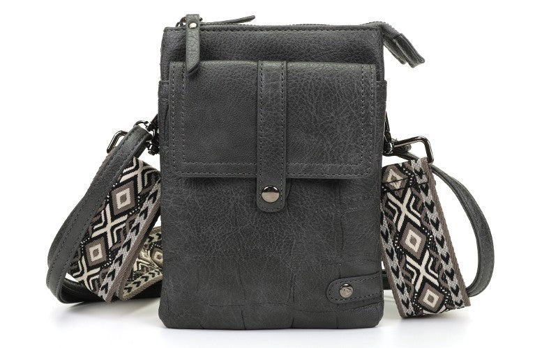 DARK GREY TELEFOON- EN SCHOUDERTASJE TYLER