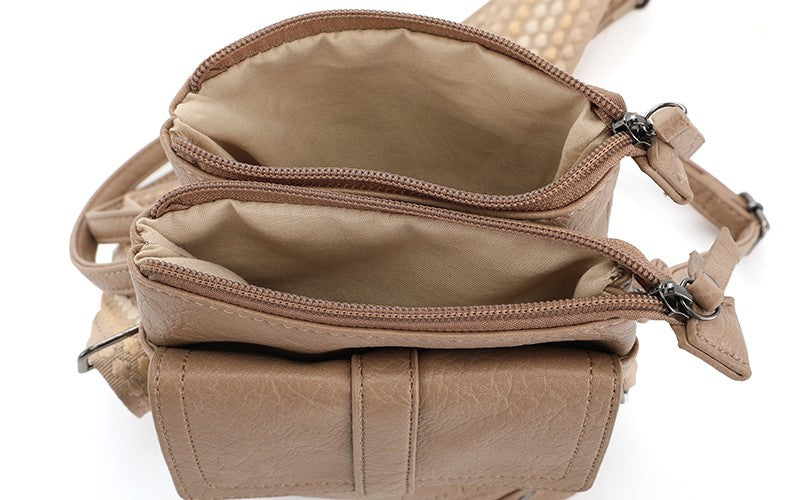 KHAKI TELEFOON- EN SCHOUDERTASJE TYLER