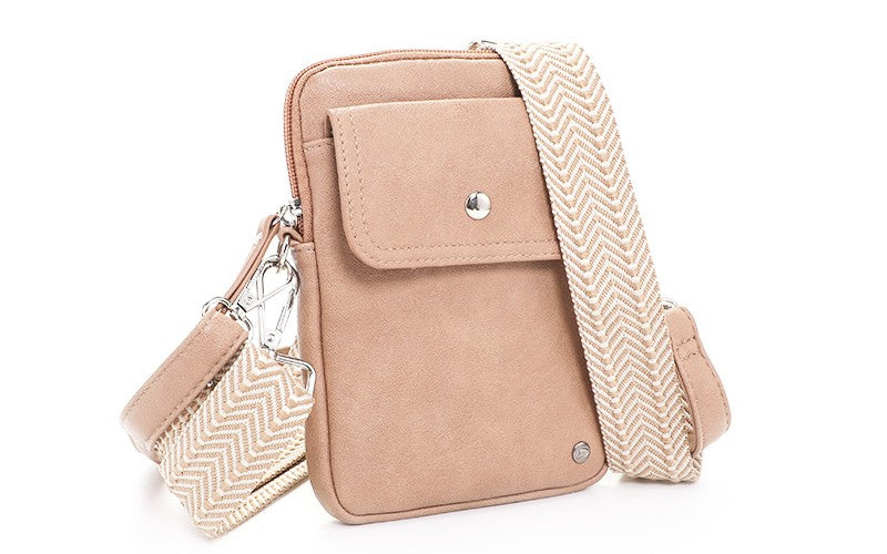 KHAKI TELEFOONTASJE / SCHOUDERTASJE SPA