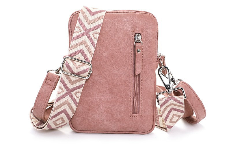 VINTAGE PINK TELEFOONTASJE / SCHOUDERTASJE SPA