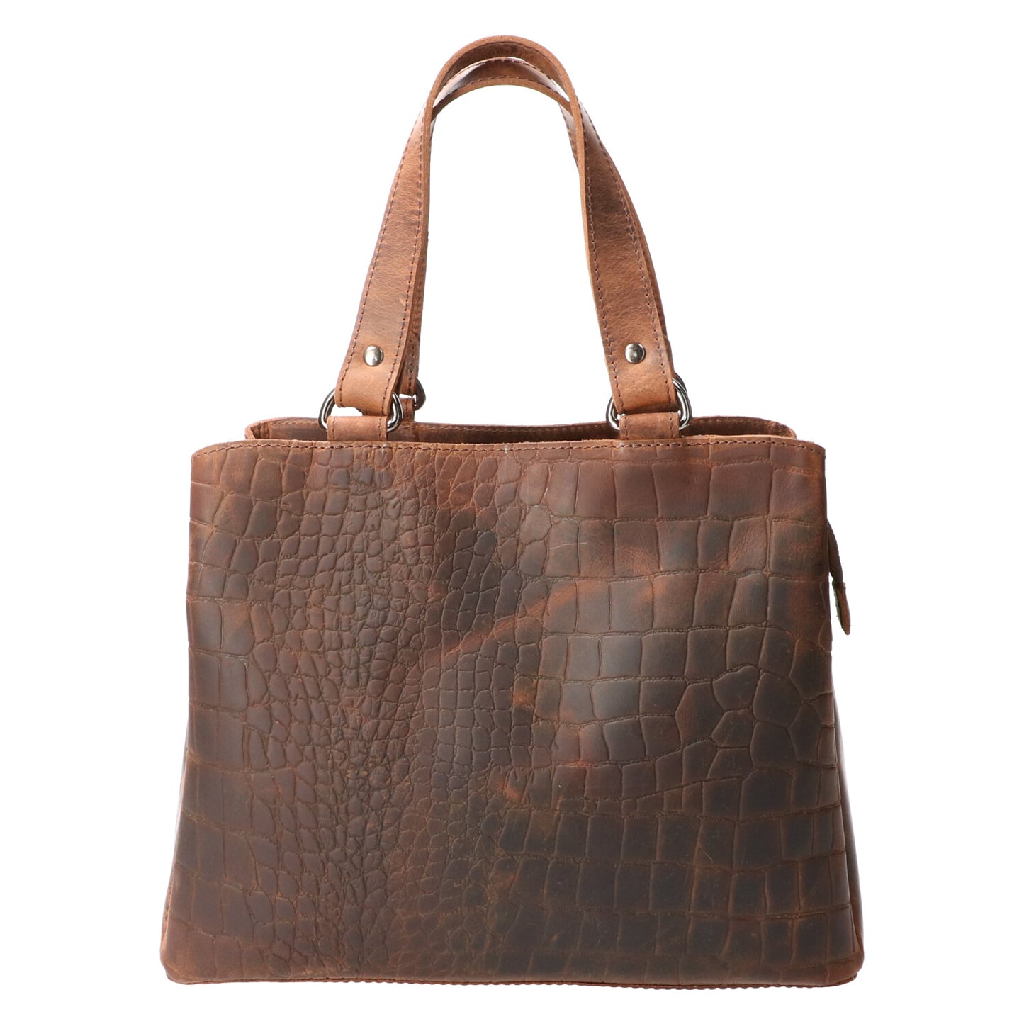 Ladies hand and shoulder bag hunter croco