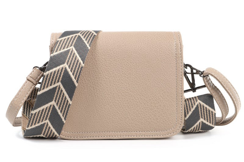 Taupe schoudertasje Celano