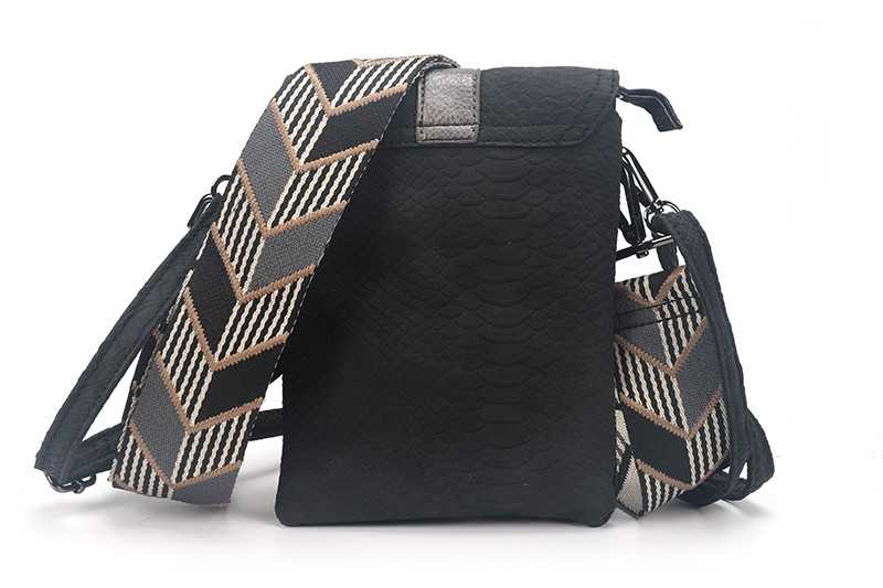 Zwart new crossbodytasje / schoudertasje Portofino