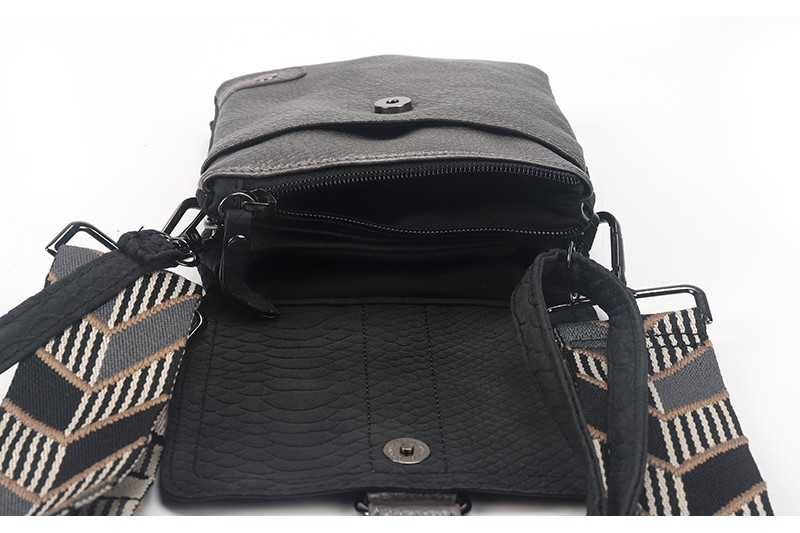 Zwart new crossbodytasje / schoudertasje Portofino