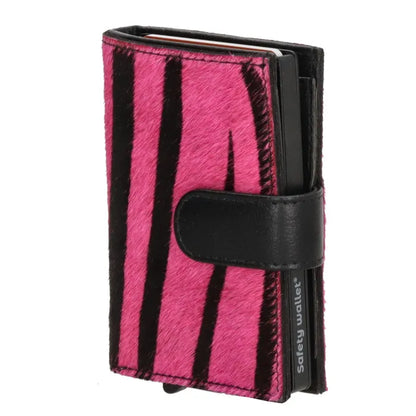 Hide & stitches wallowa safety wallet Roze zebra