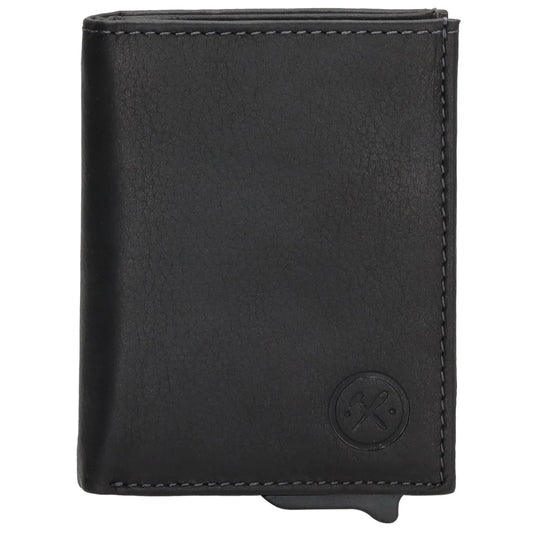 Hide & stitches japura safety wallet - 001 zwart