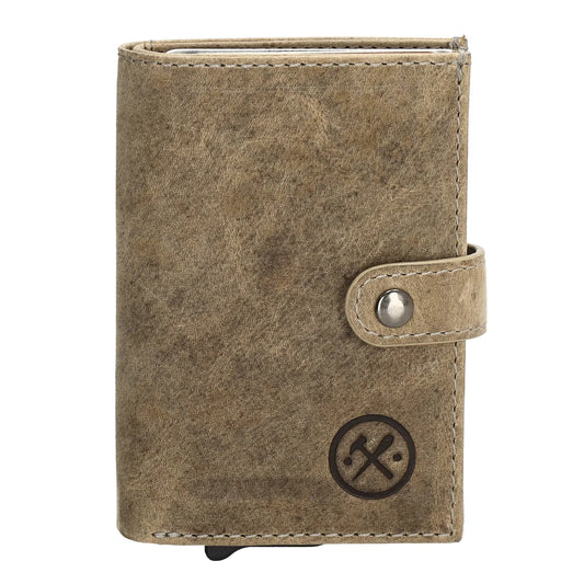 Hide & stitches idaho safety wallet - 162 donkerzand