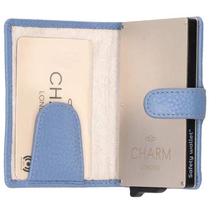 Charm london union square creditcard etui Babyblauw